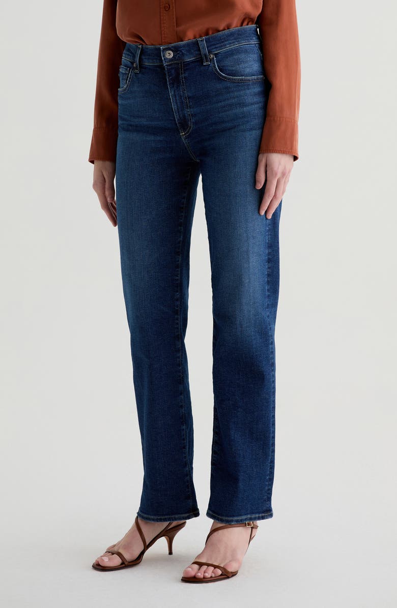 AG Brinley Mid Rise Straight Leg Jeans, Main, color, Poetic