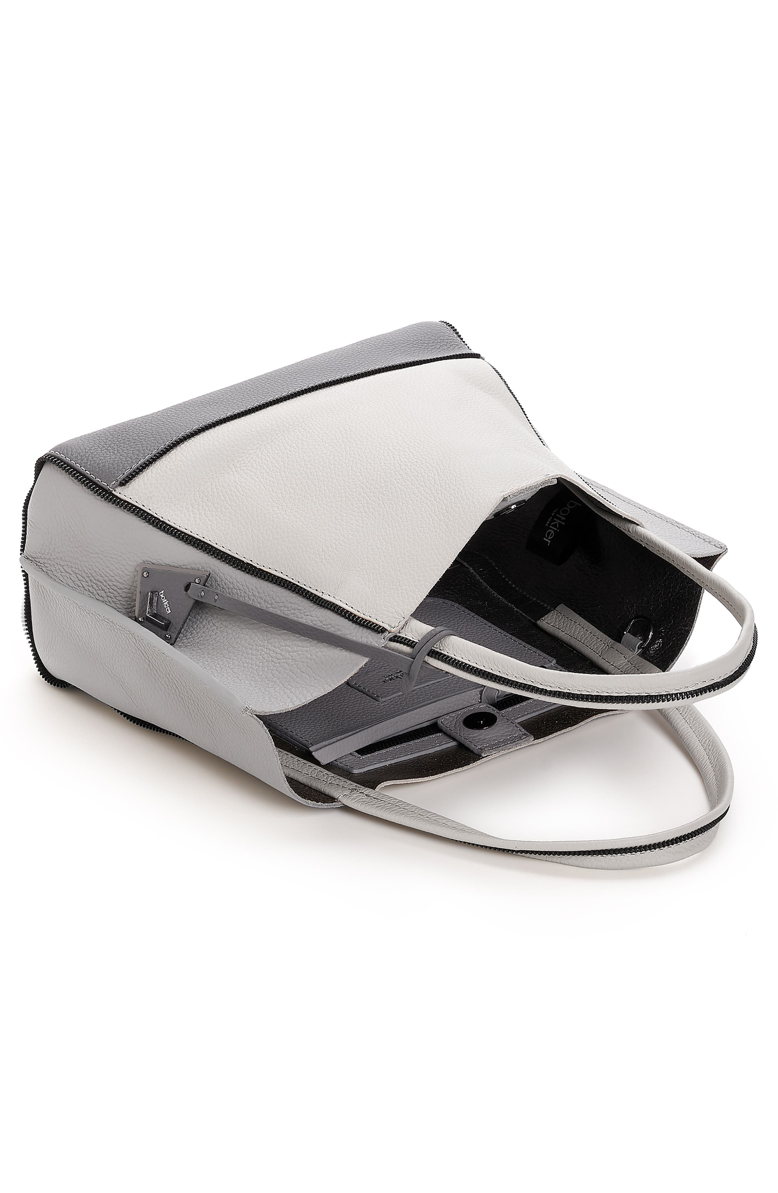 Bite Size Soho Leather Tote, Alternate, color, SMOKE COMBO