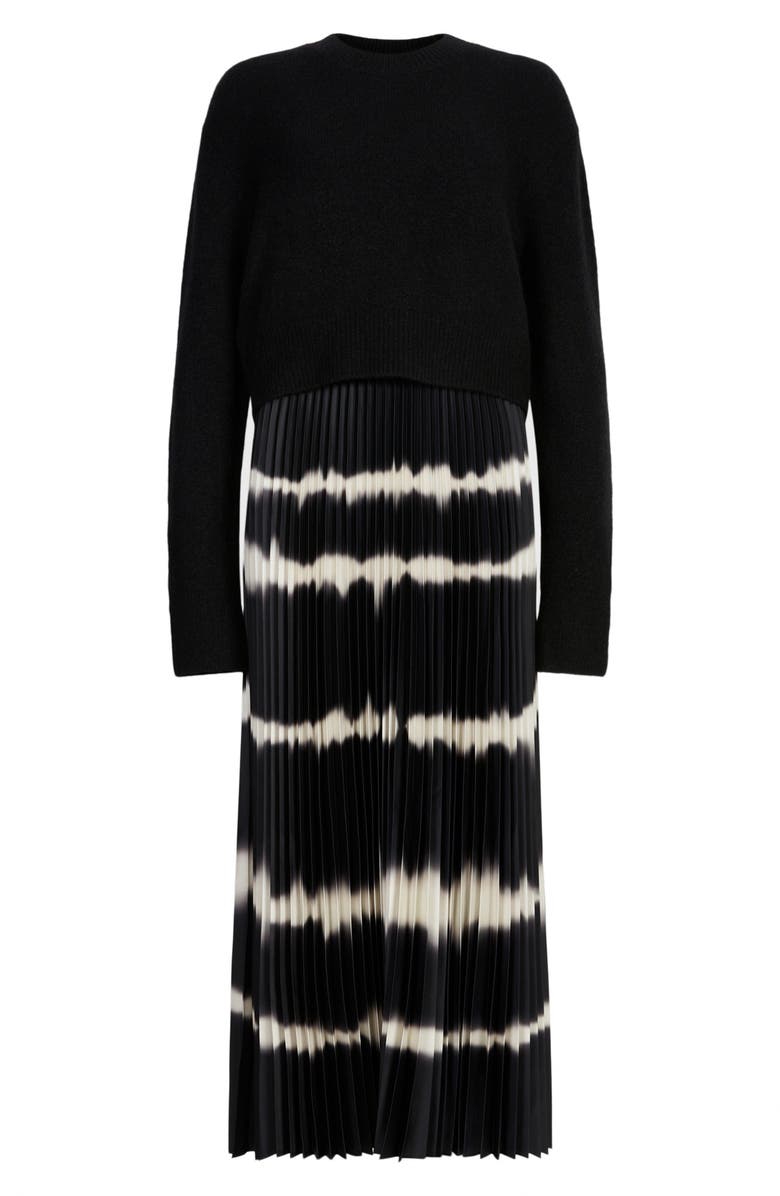 AllSaints Curtis Two-Piece Sweater & Midi Dress, Alternate, color,
