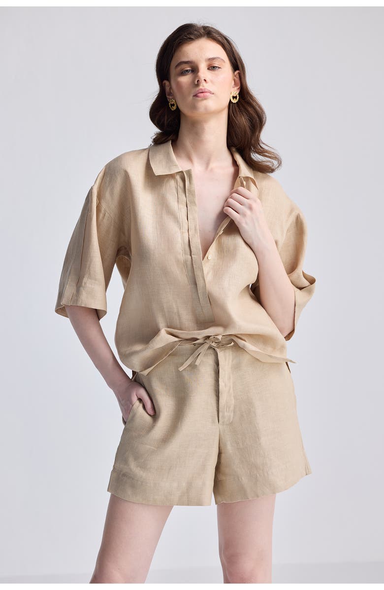 Reistor Drawstring Shorts, Alternate, color, Neutral Beige