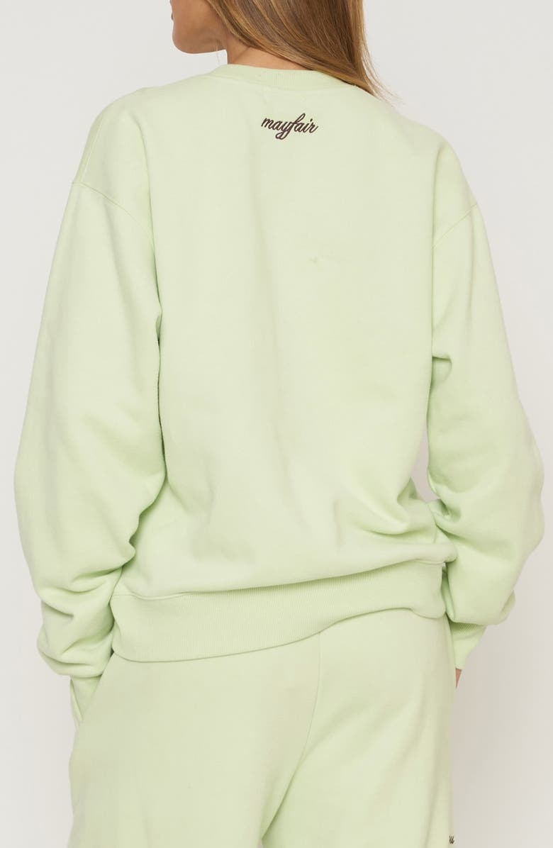 THE MAYFAIR GROUP Manifest Cotton Blend Fleece Sweatshirt, Alternate, color, Sage