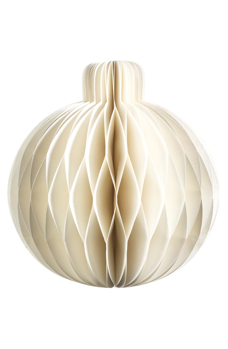 Zodax Miriam Set of 6 Paper Ball Ornaments, Main, color, Off-White