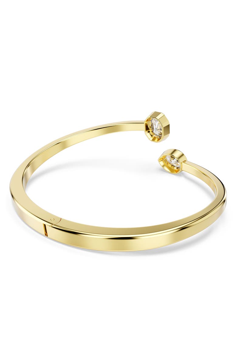Swarovski Imber Open Bangle Bracelet, Alternate, color, White/Gold