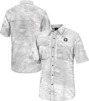COLOSSEUM Men's Colosseum  White Georgetown Hoyas Realtree Aspect Charter Full-Button Fishing Shirt