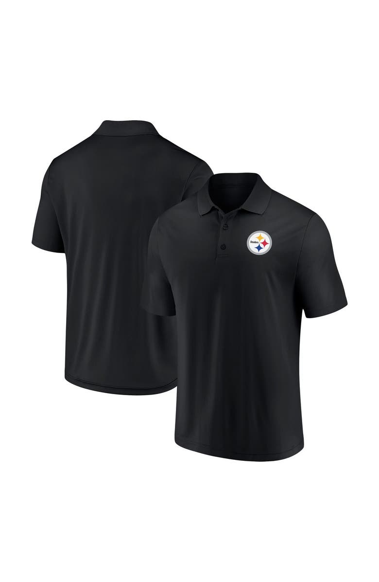 FANATICS Men's Fanatics Branded Black Pittsburgh Steelers Component Polo, Main, color, 
