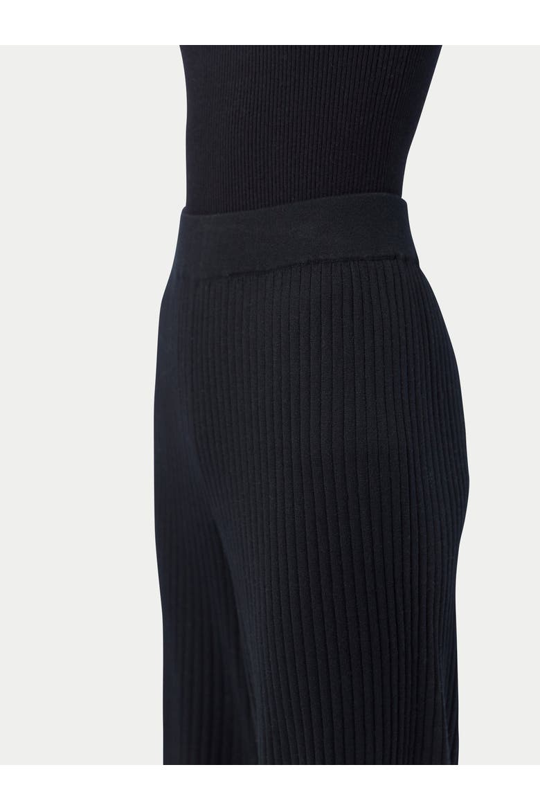 Rib-Knit Silk Cashmere Blend Pants, Alternate, color, black