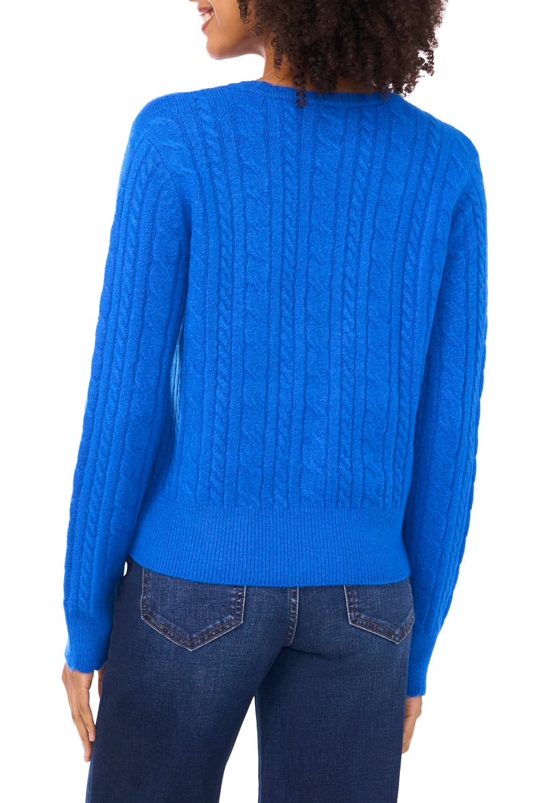 Cable Stitch Sweater, Alternate, color, BRIGHT BLUE