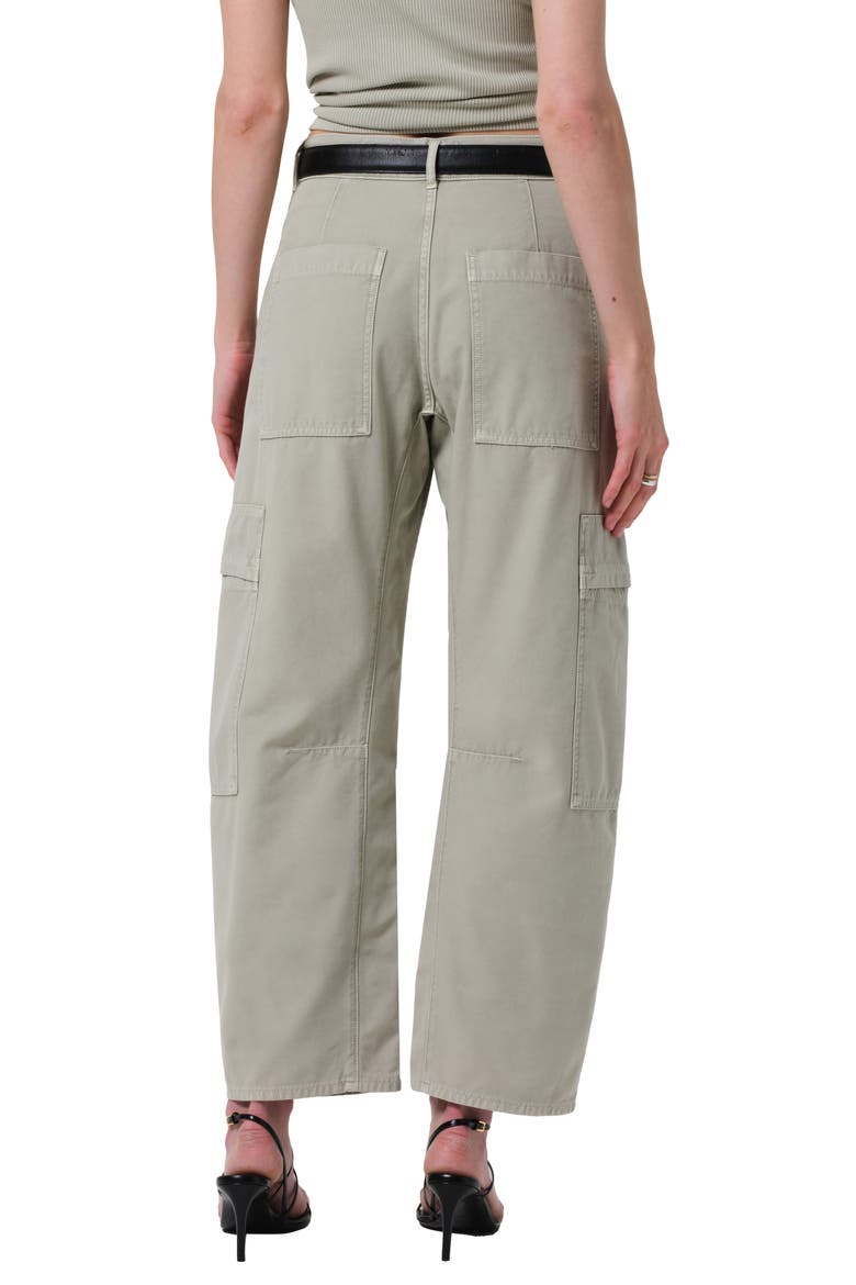Marcelle Low Rise Barrel Cargo Pants, Alternate, color, MATCHA