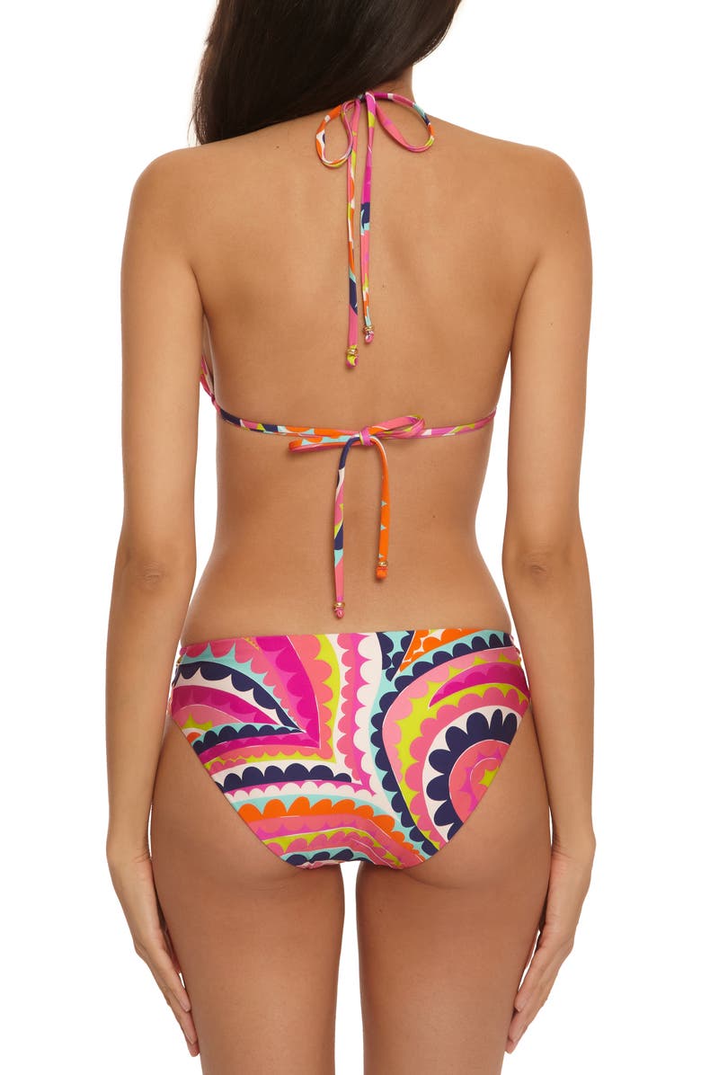 Trina Turk Aphrodite Triangle Bikini Top, Alternate, color, Pink Multi
