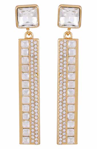 T Tahari Crystal Drop Earrings