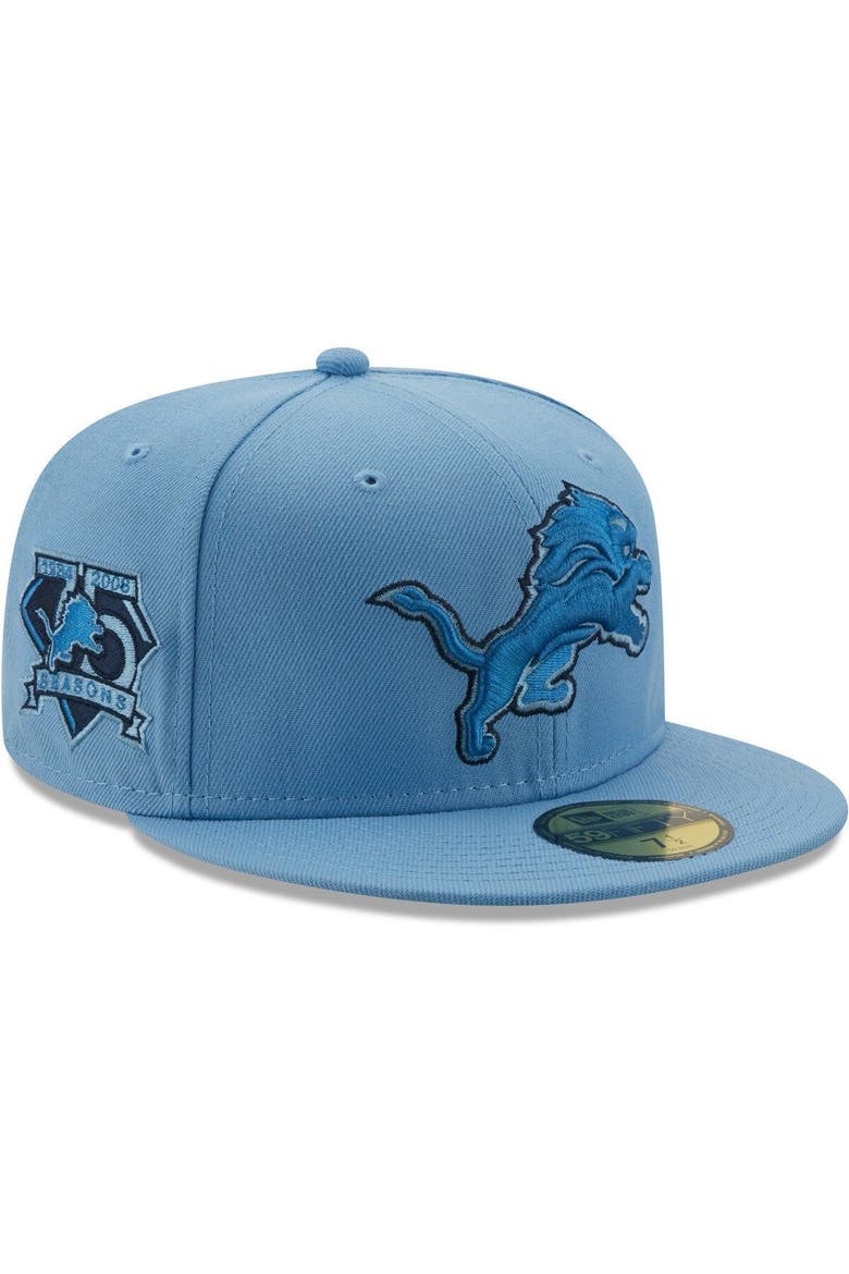 Men's New Era Light Blue Detroit Lions 75 Seasons The Pastels 59FIFTY Fitted Hat, Main, color, Light Blue