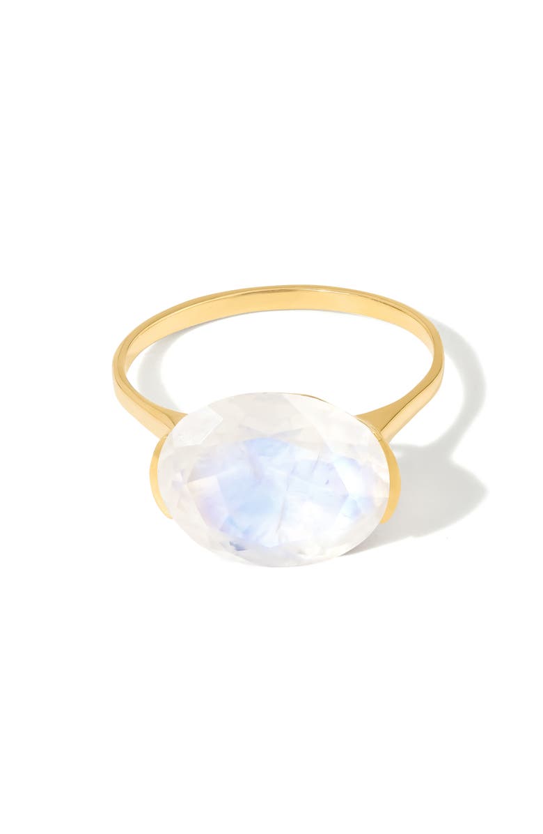 YS GEMS Oval Semiprecious Stone Solitaire Ring, Alternate, color,