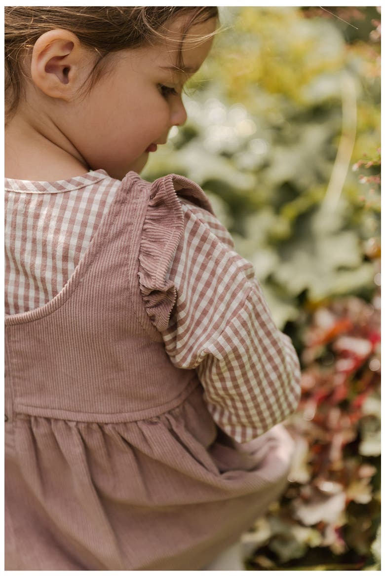 Organic Cotton Corduroy Pinafore Dress, Alternate, color, THISTLE