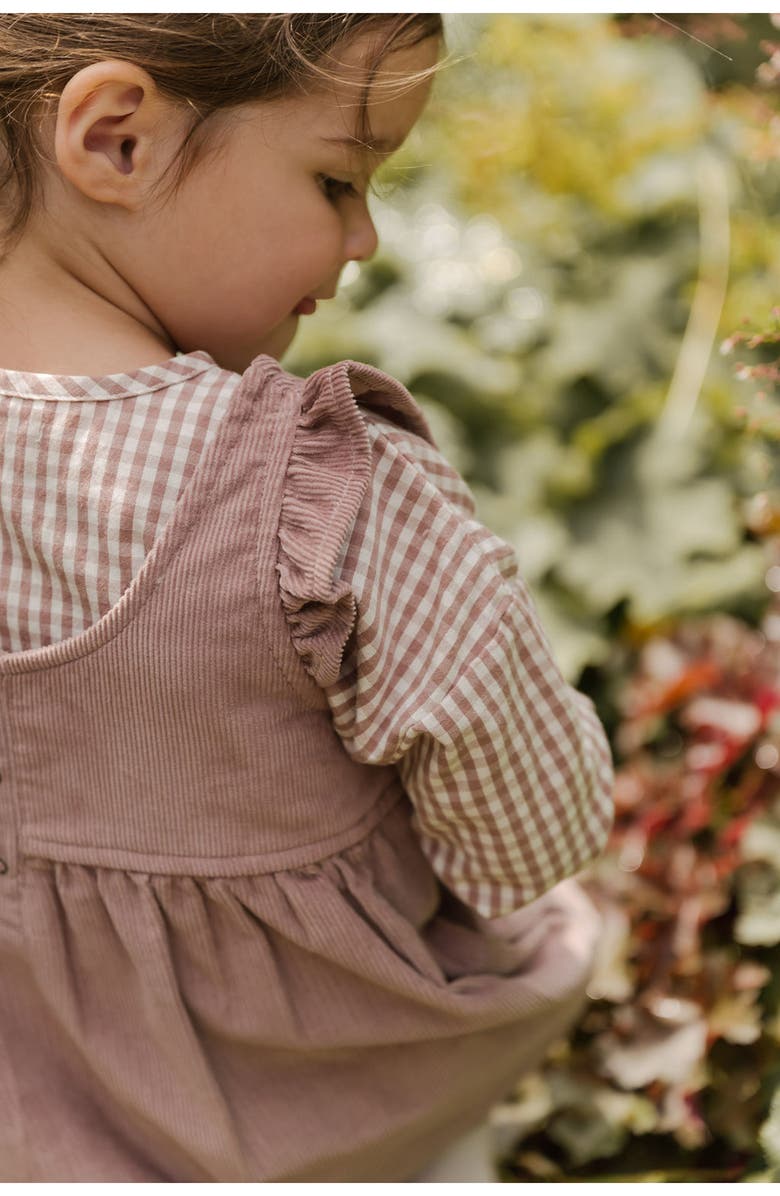 Pehr Organic Cotton Corduroy Pinafore Dress, Alternate, color, Thistle