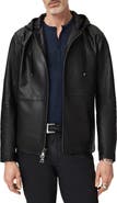 John Varvatos Niko Leather Hoodie