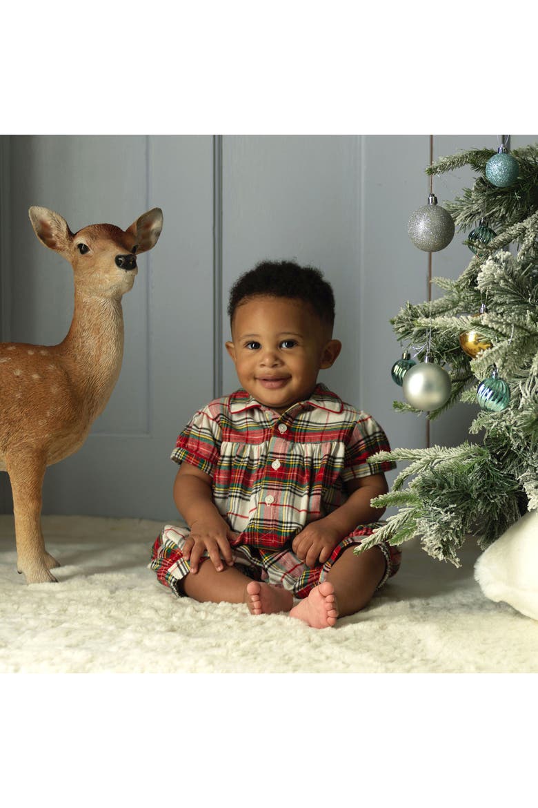 Tartan Babysuit, Alternate, color, Red