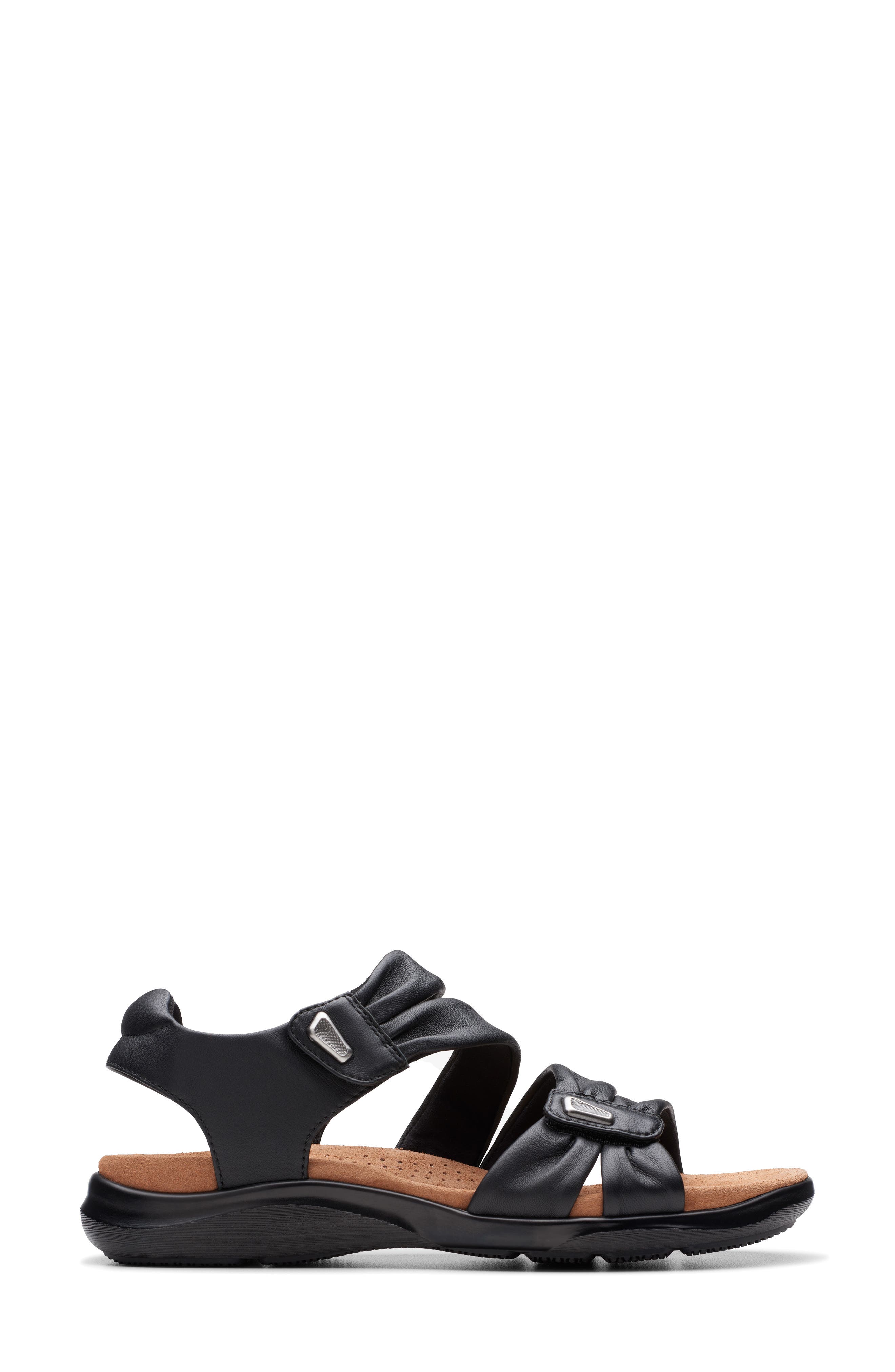 Clarks<sup>®</sup> Kitly Ave Sandal, Alternate, color, Black Leather