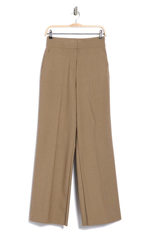 Calvin Klein Check Straight Leg Pants In Neutral