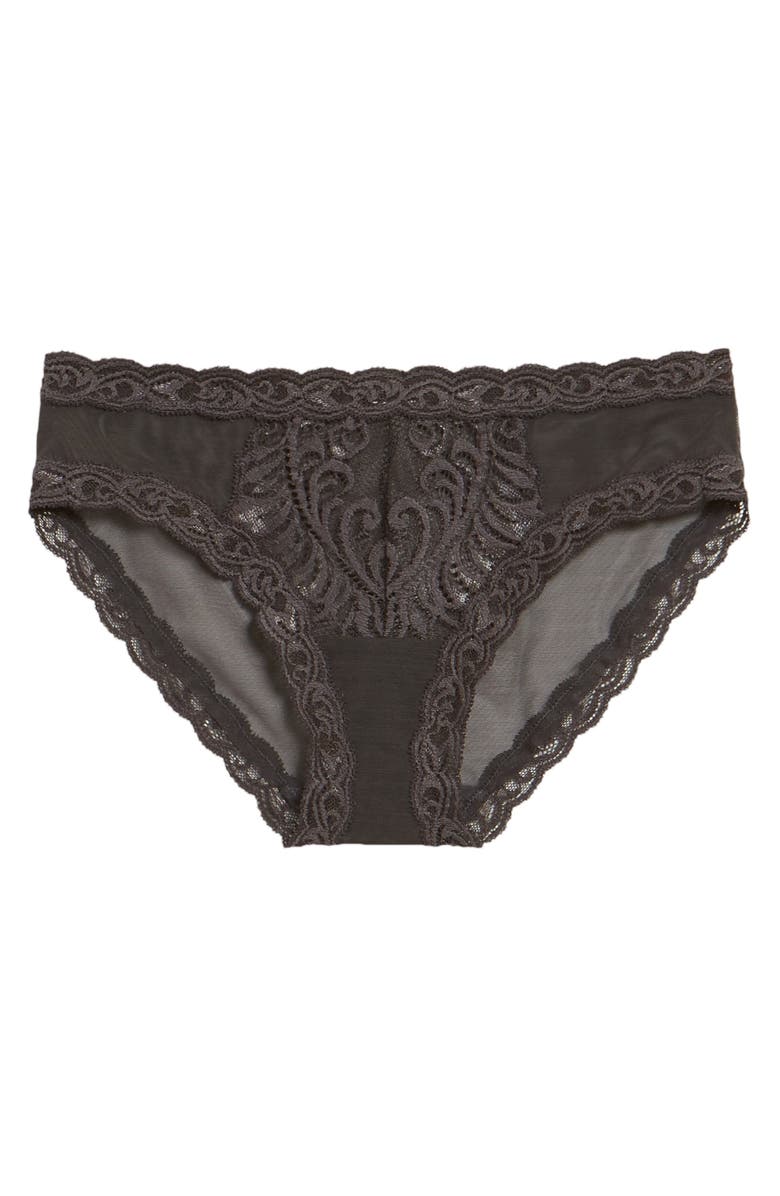 Natori Feathers Hipster Briefs, Alternate, color, Coal