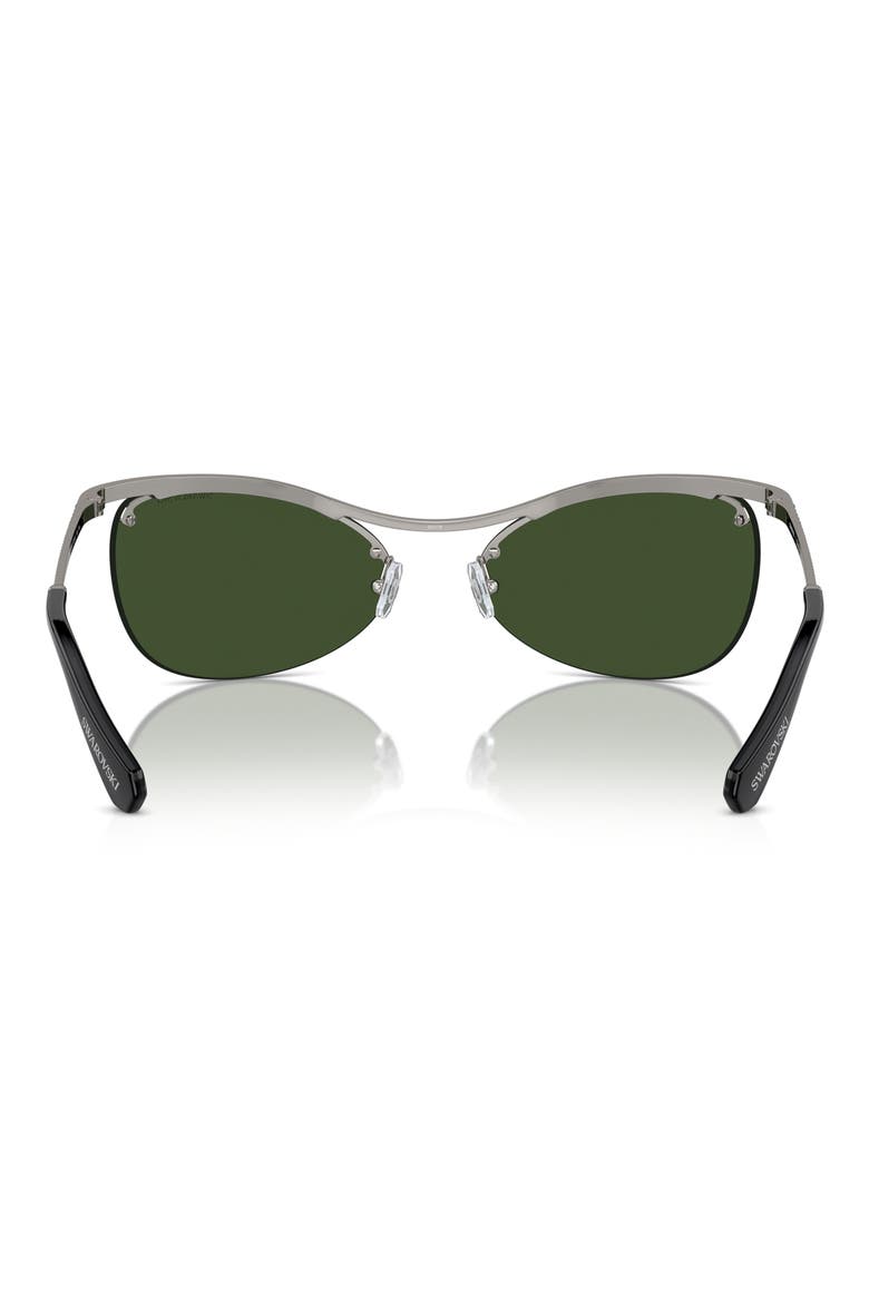 63mm Irregular Sunglasses, Alternate, color, GUNMETAL