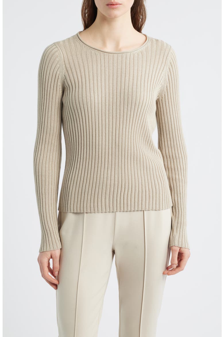 Rib Sweater, Main, color, PAPYRUS