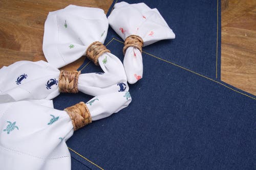 C & F Home C&f Home Pink Flamingo Embroidered Machine Washable Hemstitch Napkins Set Of 6 In White