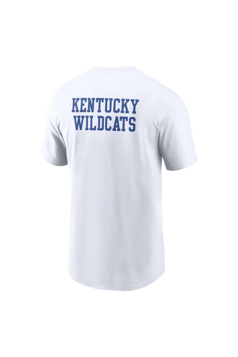 Men's Nike White Kentucky Wildcats 2-Hit Stacked T-Shirt, Alternate, color, White
