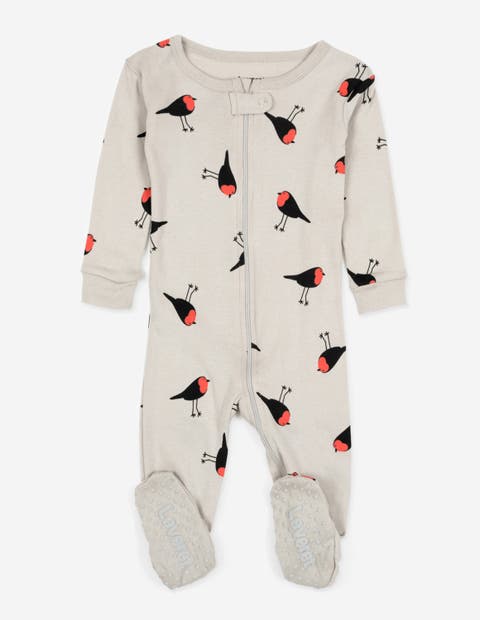 Kids Footed Cotton Matching Family Pajamas, Nature & Water Prints (Toddler, Little Kid & Big Kid)