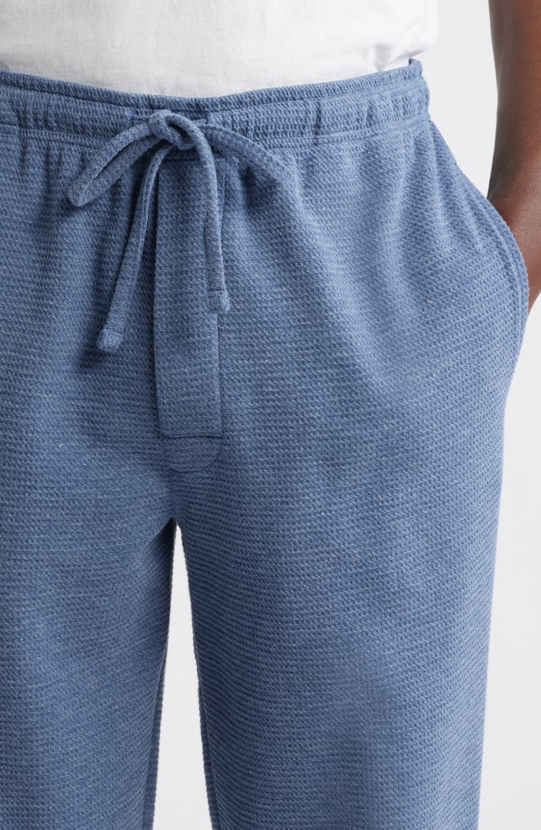Majestic International Coastal Textured Lounge Pants, Alternate, color, Heather Blue