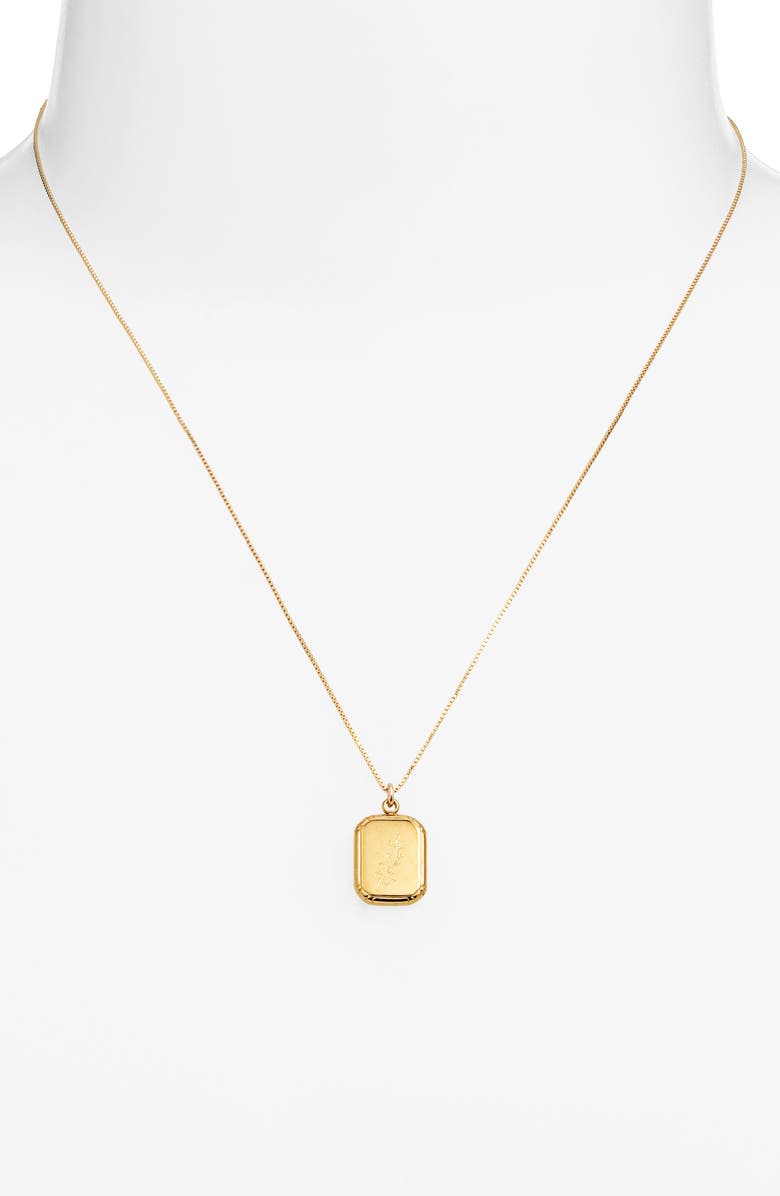 Set & Stones Audrey Birth Flower Pendant Necklace, Alternate, color, Gold / May-Lily Of The Valley