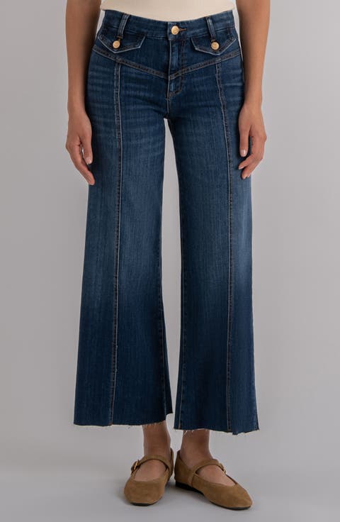 Meg High Waist Ankle Wide Leg Jeans (Poise)