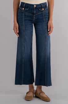 KUT from the Kloth Meg High Waist Ankle Wide Leg Jeans
