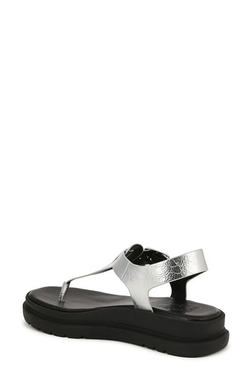 Naturalizer Alyssa T-strap Platform Sandal In Silver