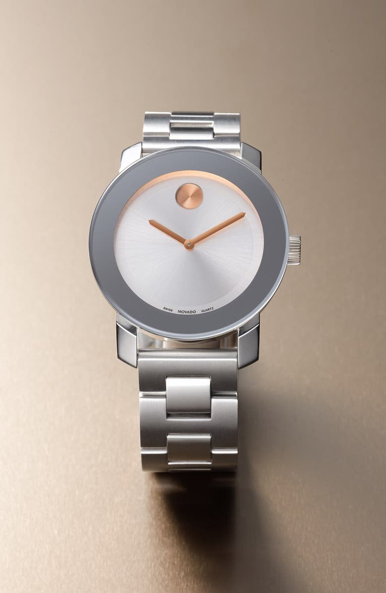 Movado 'Bold' Round Bracelet Watch, 36mm, Alternate, color, 