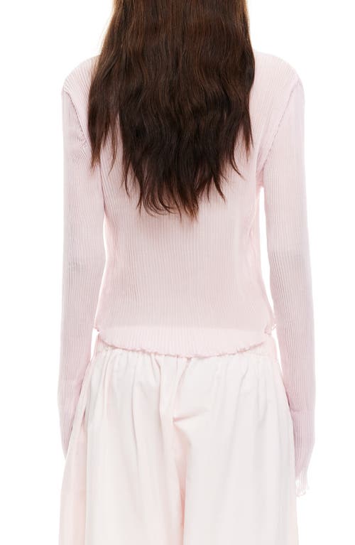 Lioness Ford Long Sleeve Plissé Top In Pink