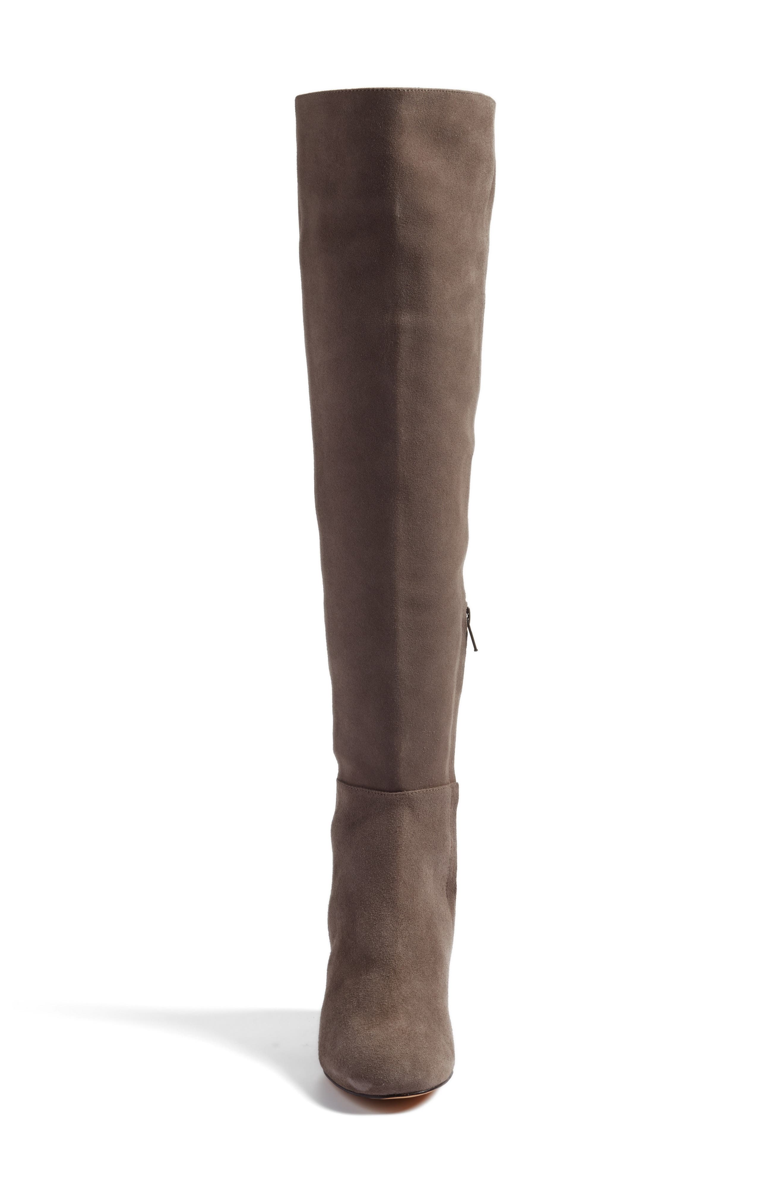 Scarlett Over the Knee Boot, Alternate, color, GREY SUEDE