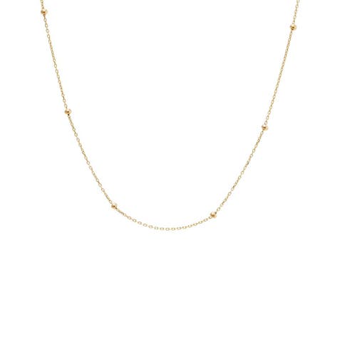 Solid Ball Chain Necklace 14K