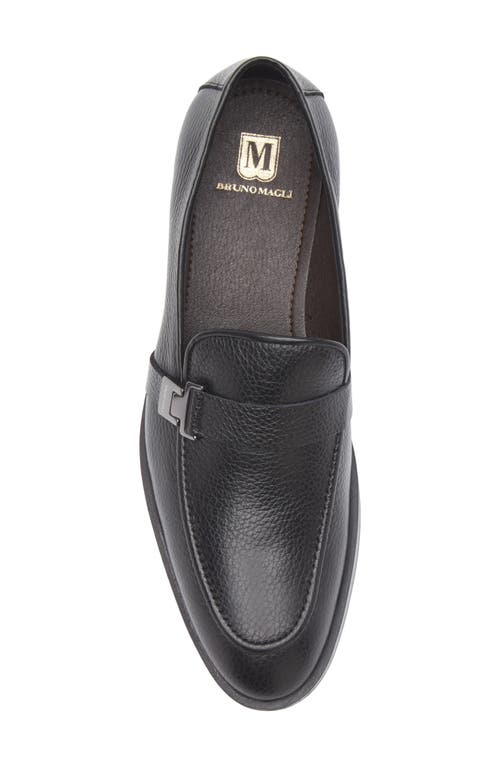Bruno Magli Pablo Buckle Strap Loafer In Black Tumbled
