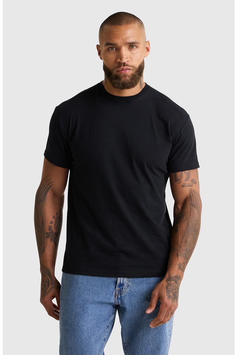 Crew Neck 6-Pack T-Shirts, Alternate, color, Black