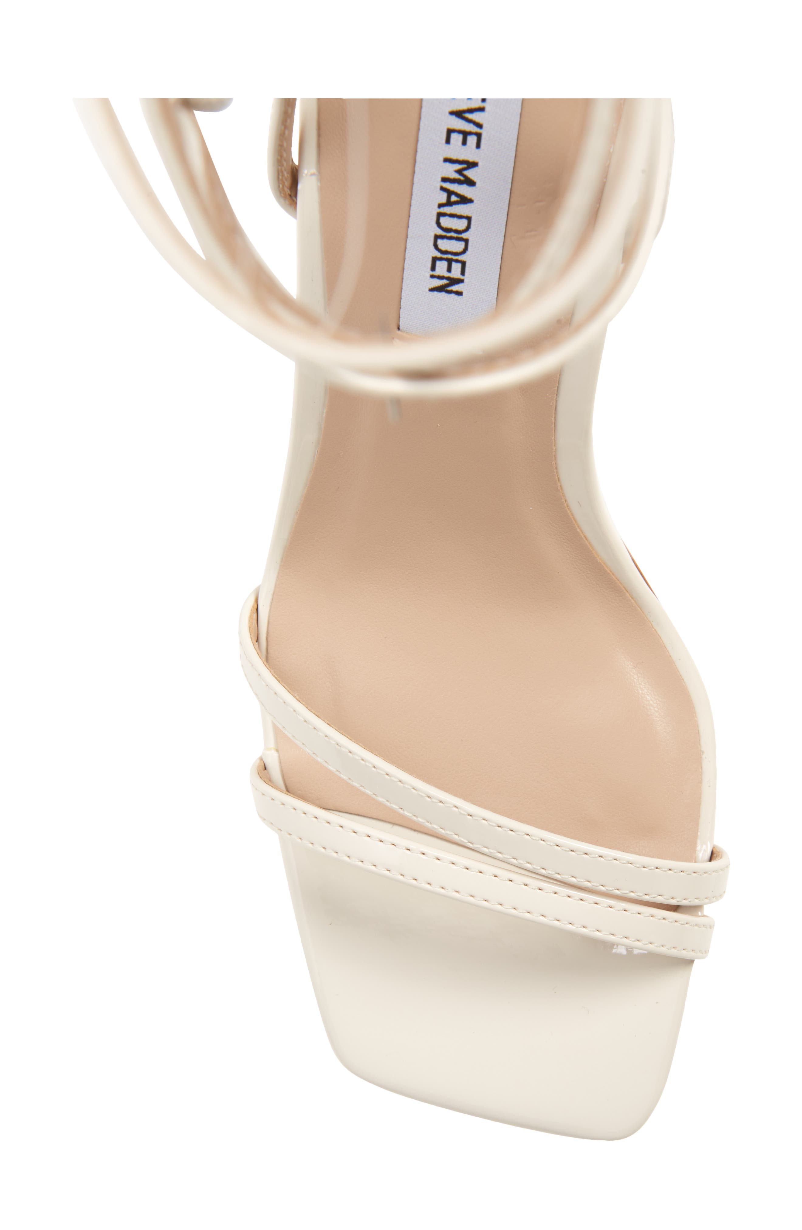 Kyrah Ankle Wrap Sandal, Alternate, color, BONE PATENT