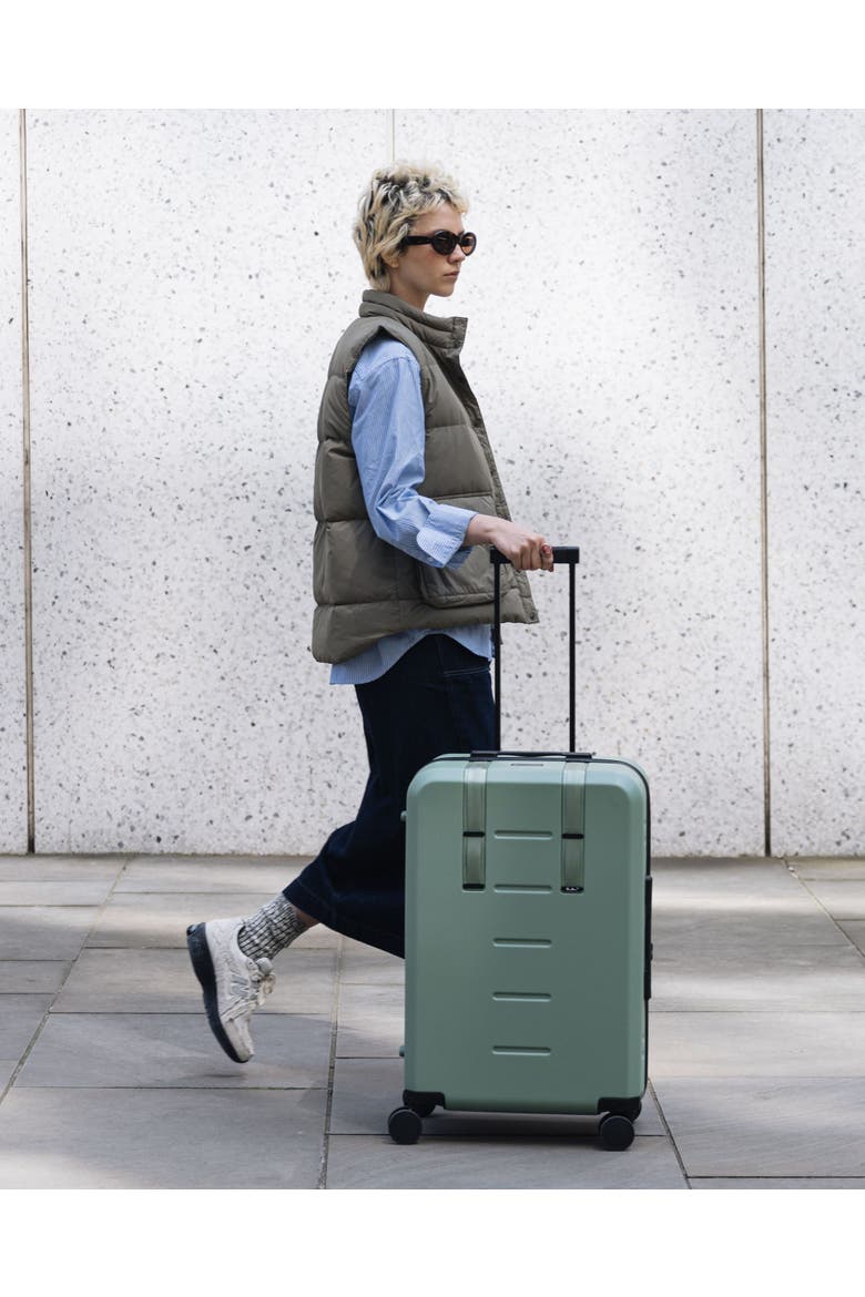 Ramverk Compact Hard-Shell 24 Inch Checked Luggage Spinner with Zipper, Alternate, color, Green Ray