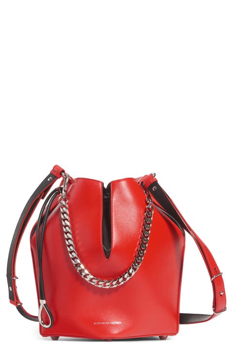 Alexander McQueen Leather Bucket Bag
