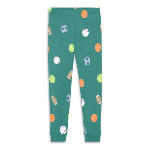 Kids Organic Pj Pant In Rainbow Graphic Prints