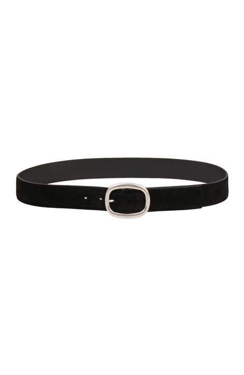 Wide leather belt
