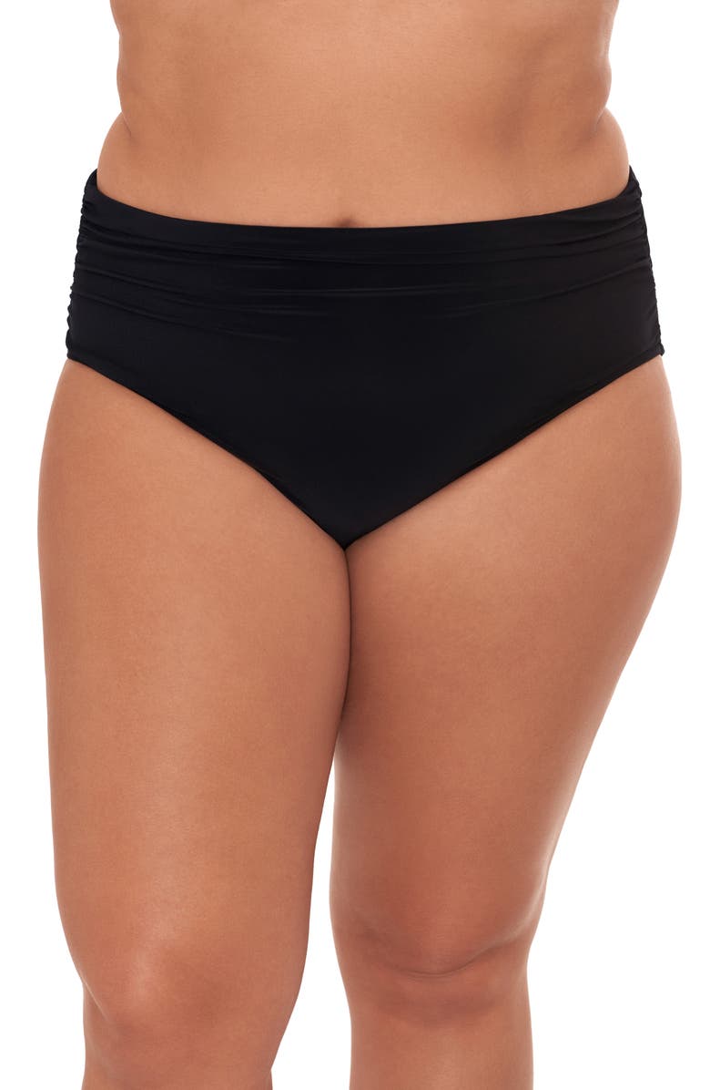 Magicsuit<sup>®</sup> Women's Shirred Bikini Bottoms, Main, color, Black