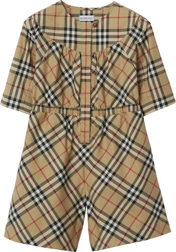 Burberry Johnson Baby Boys Playsuit In White