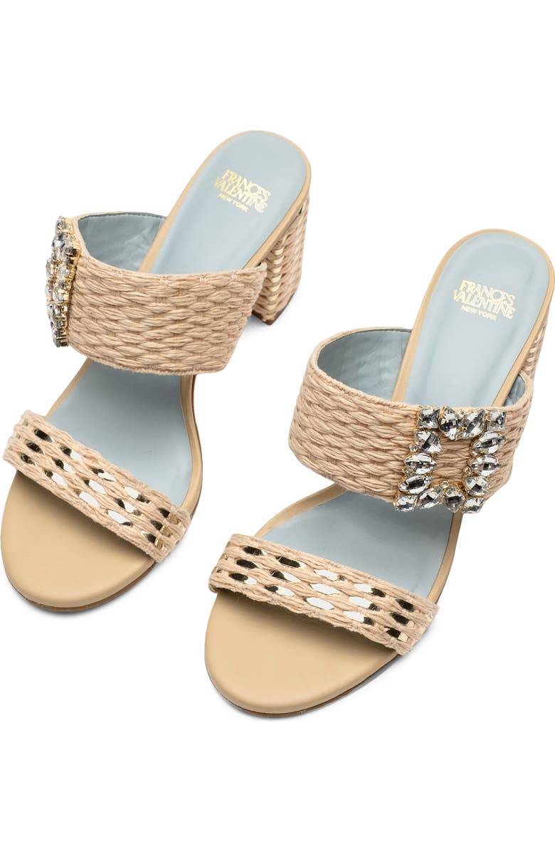 Frances Valentine Betty Raffia Block Heel Sandal, Alternate, color,