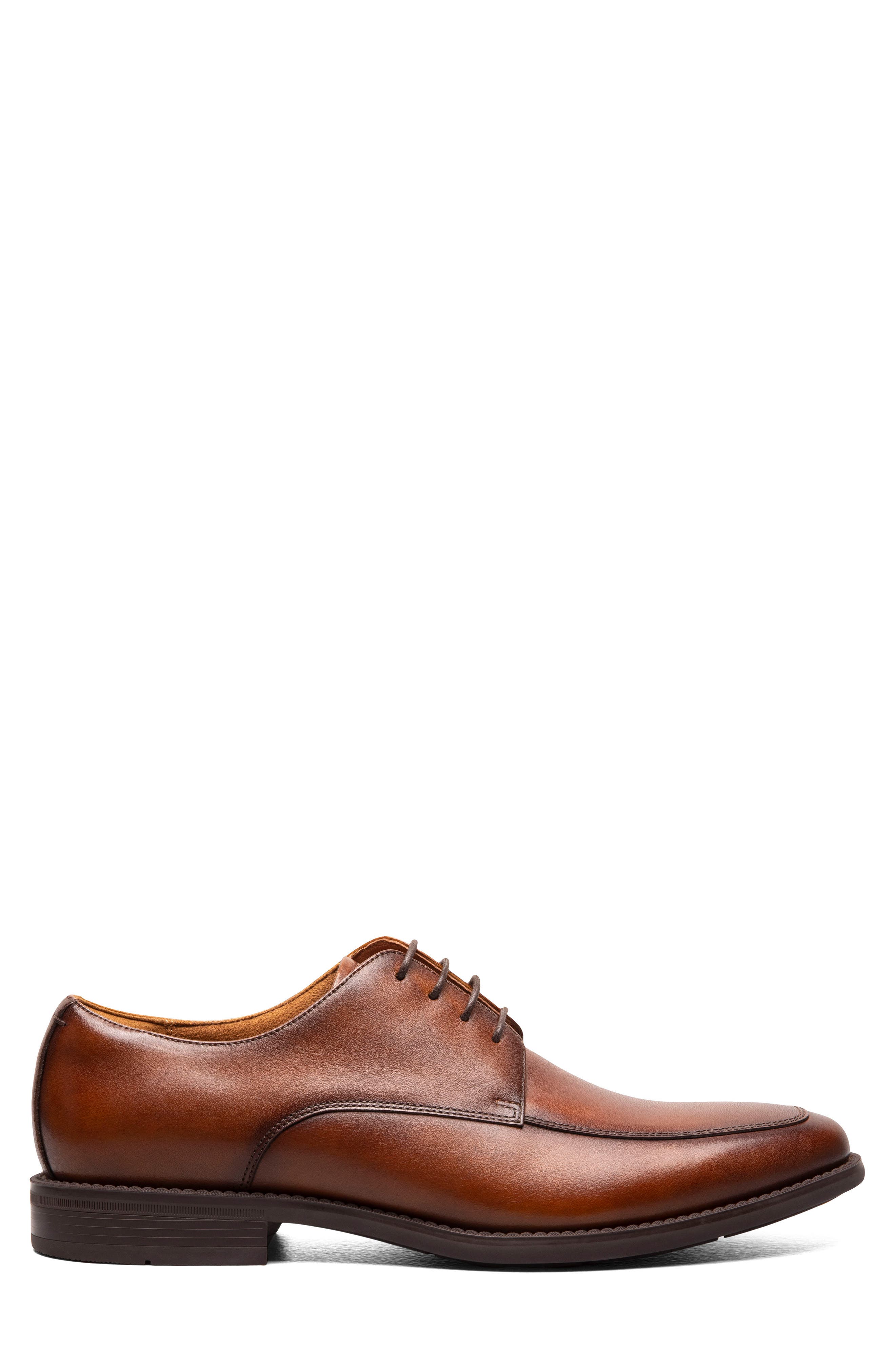 Santucci Moc Toe Derby, Alternate, color, COGNAC