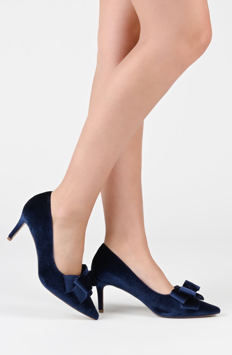 Journee Collection Crystol Pump, Alternate, color, Black