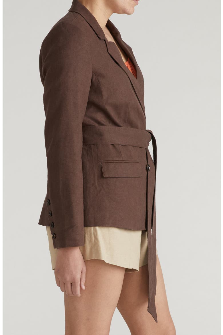 Henning Belted Blazer, Alternate, color, SOPHISTICATED BROWN